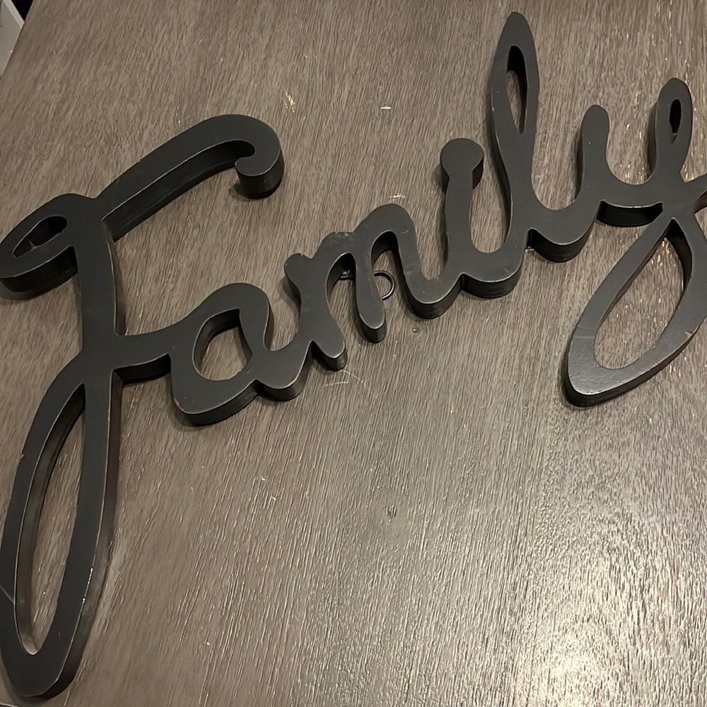 Wooden “Family” 23” Wall Decor